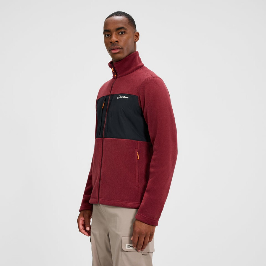 men s prism guide interactive polartec fleece jacke - rotschwarz berghaus