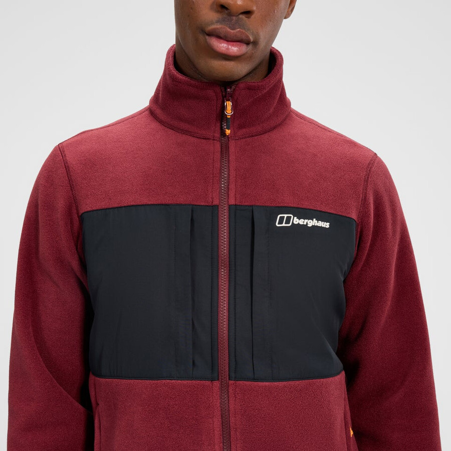 men s prism guide interactive polartec fleece jacke - rotschwarz berghaus
