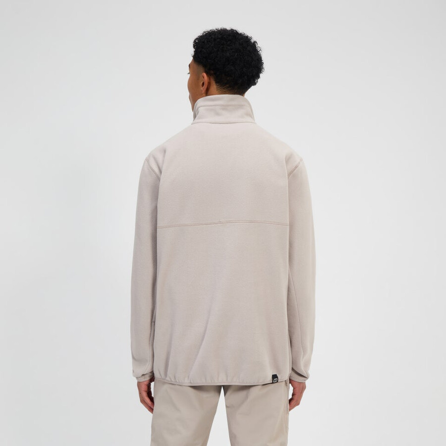 männer felltop-snap-fleece-pullover - grau berghaus