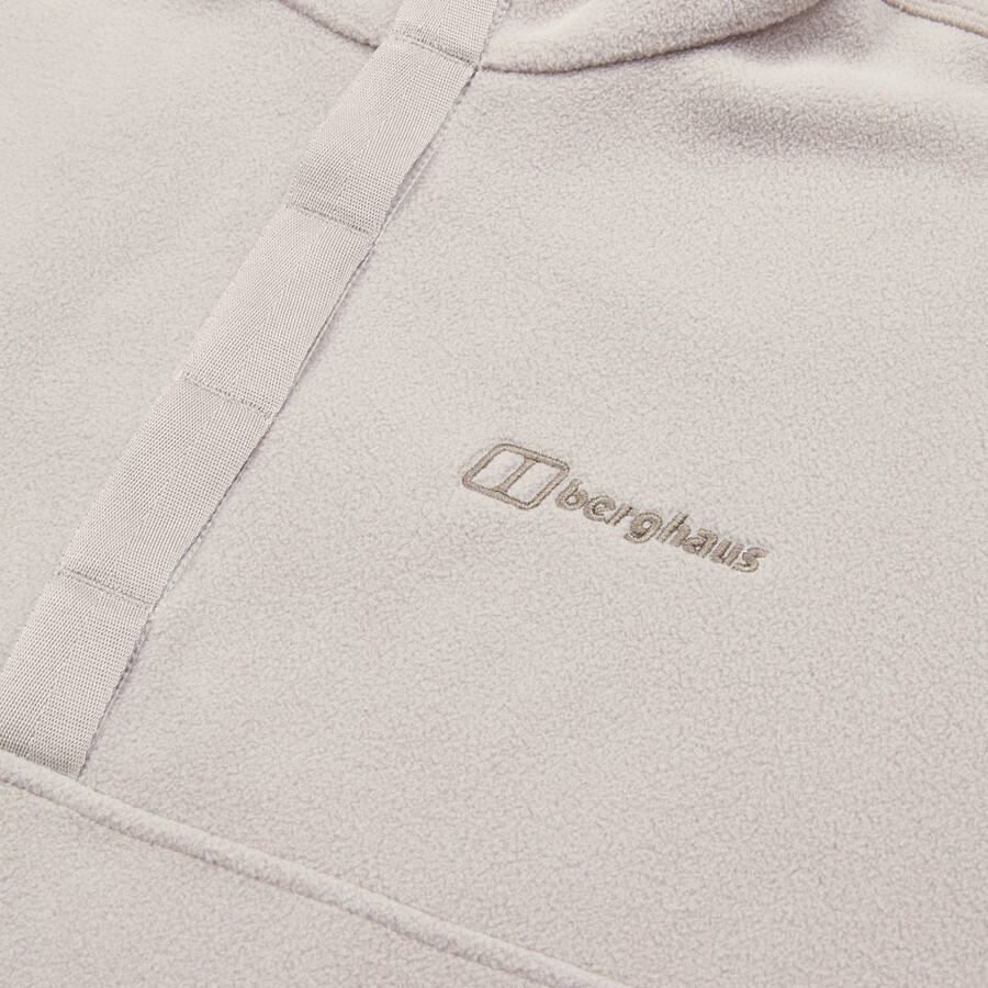 männer felltop-snap-fleece-pullover - grau berghaus
