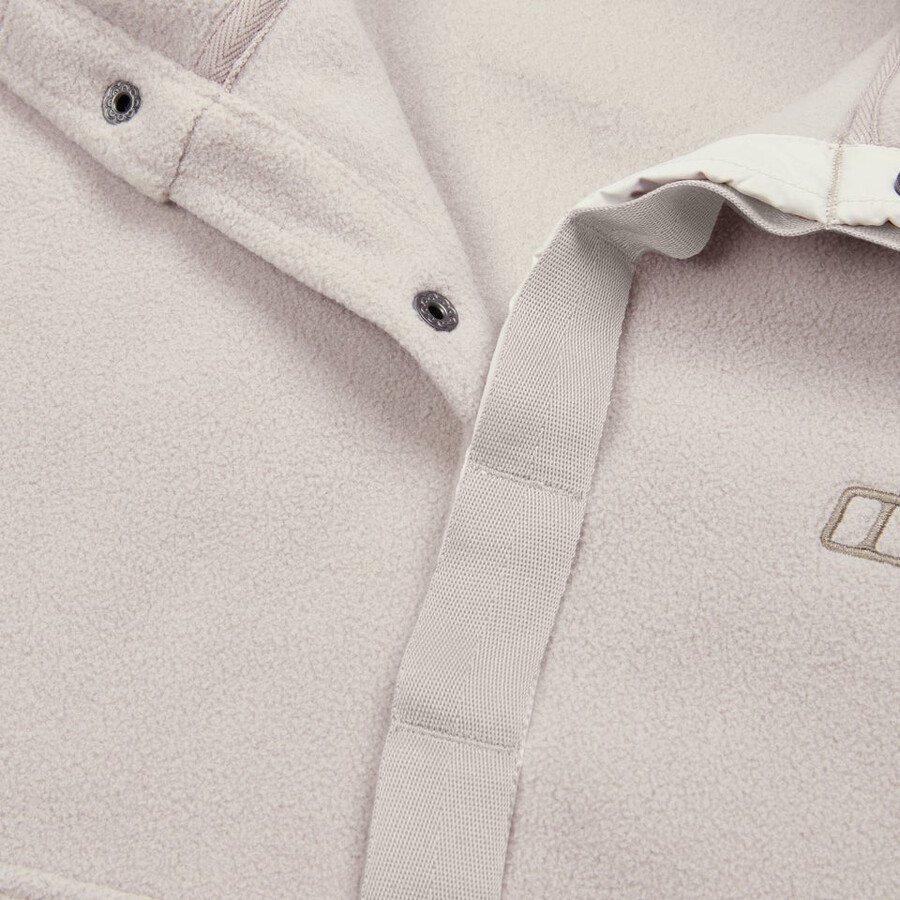 männer felltop-snap-fleece-pullover - grau berghaus