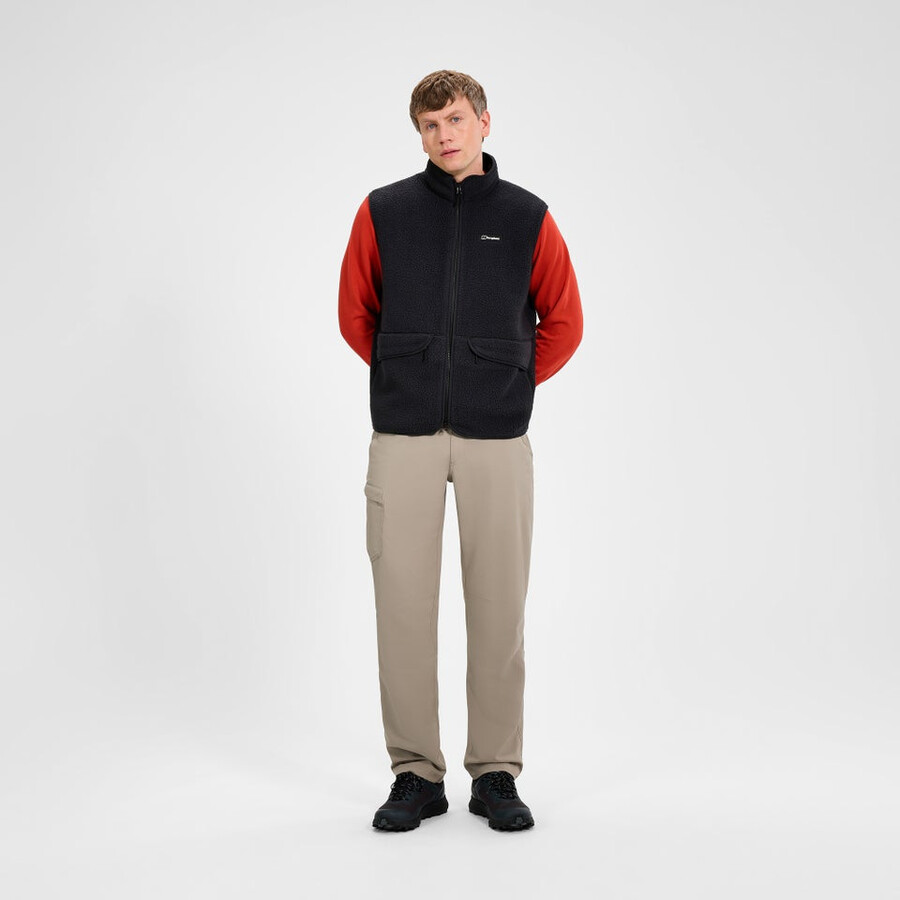 men s hanby entspannt weste - schwarz berghaus