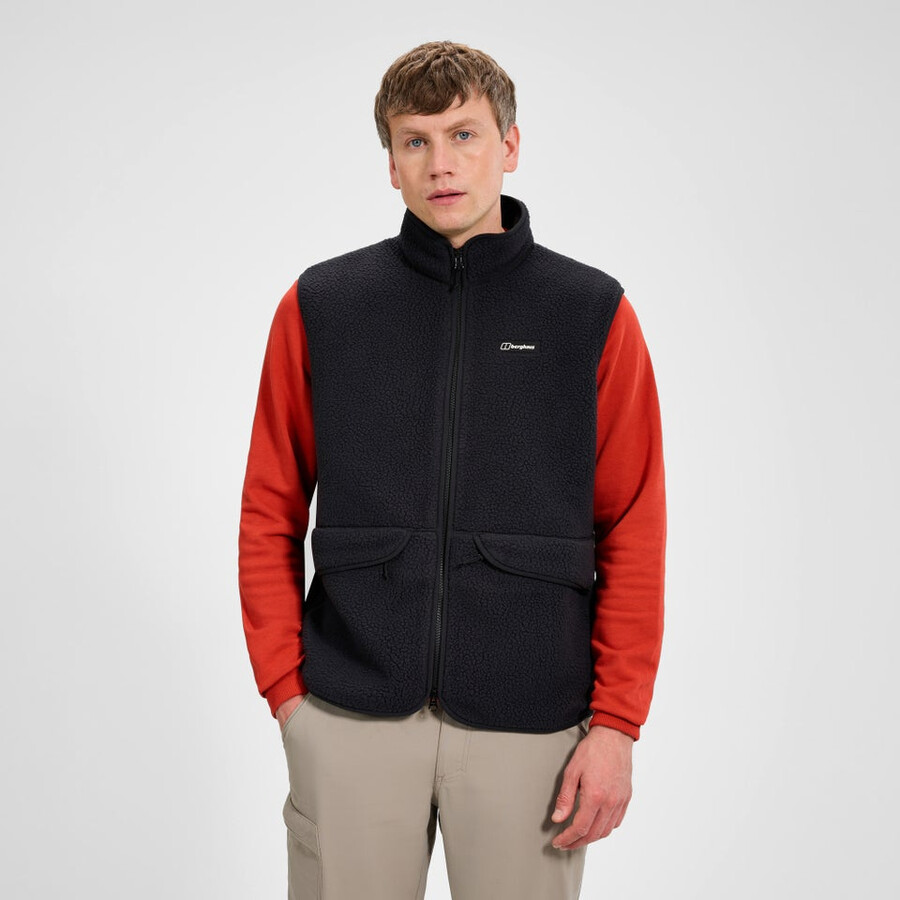 men s hanby entspannt weste - schwarz berghaus