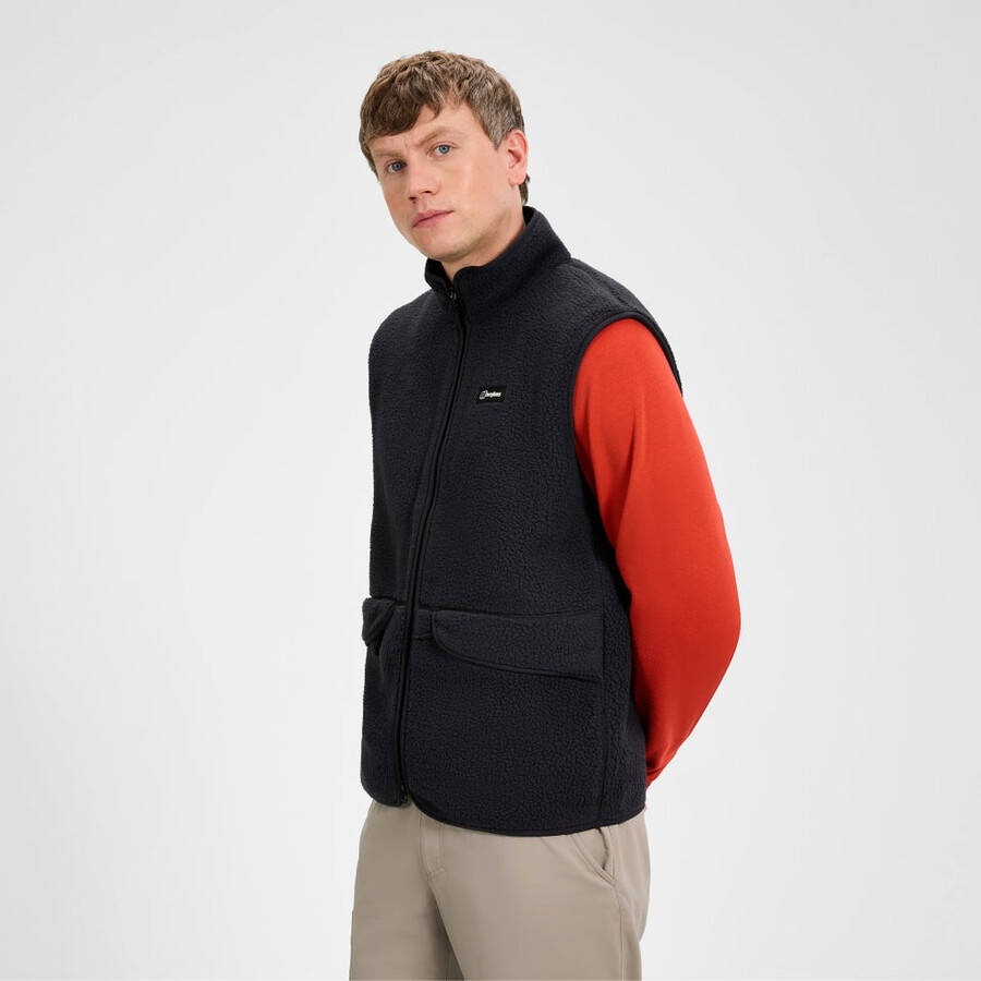 men s hanby entspannt weste - schwarz berghaus