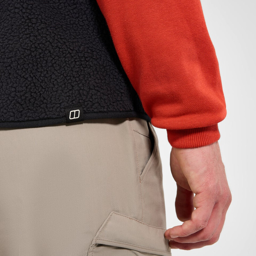 men s hanby entspannt weste - schwarz berghaus