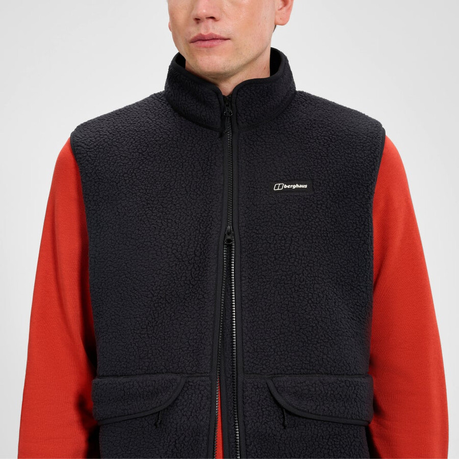 men s hanby entspannt weste - schwarz berghaus