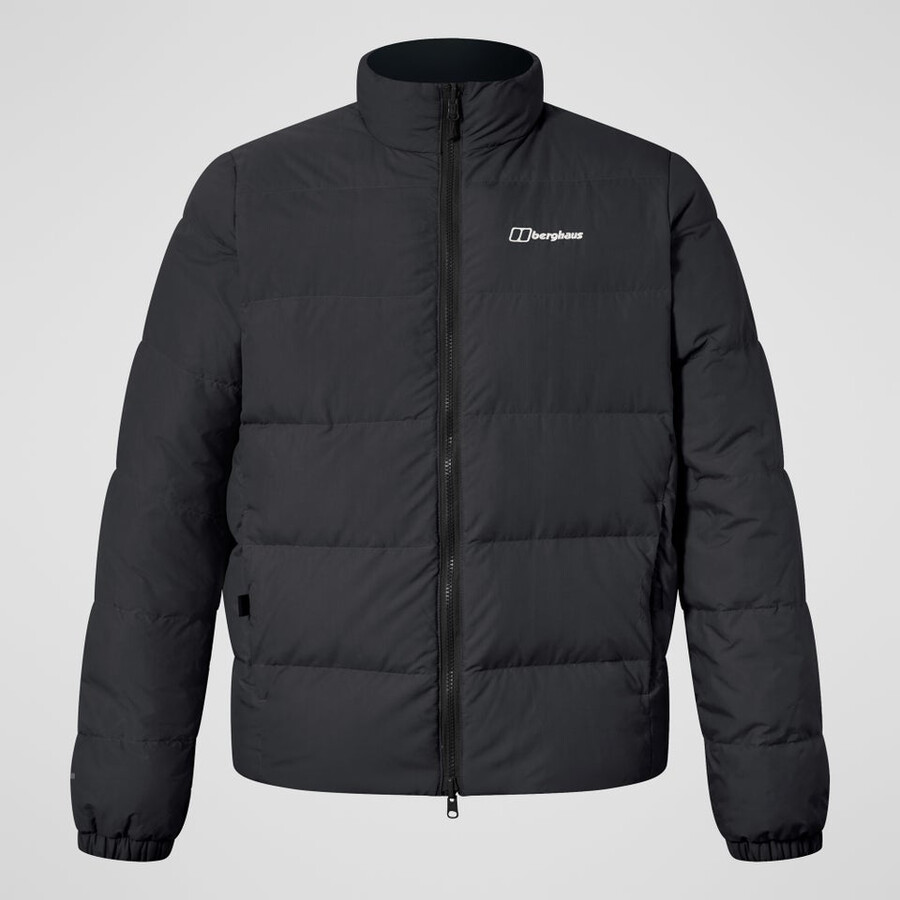 männer fulstow reversible down jacket - black die berghaus