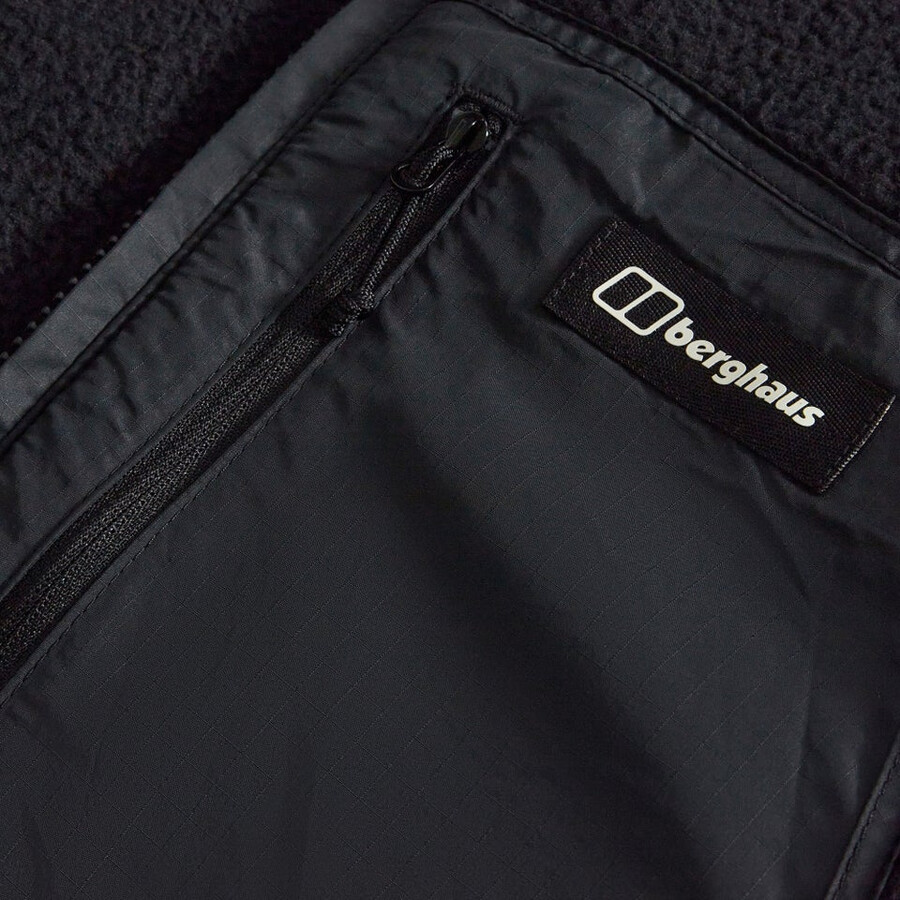 männer fulstow reversible down jacket - black die berghaus