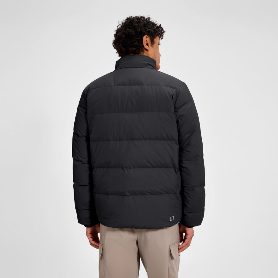 männer fulstow reversible down jacket - black die berghaus
