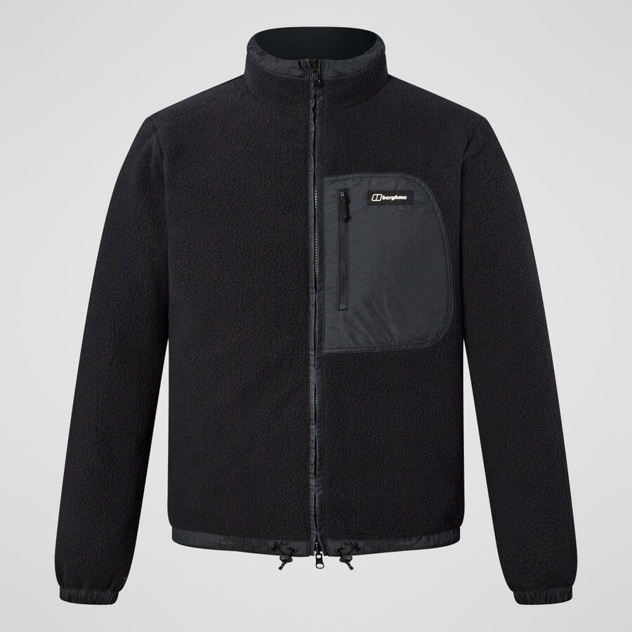 männer fulstow reversible down jacket - black die berghaus