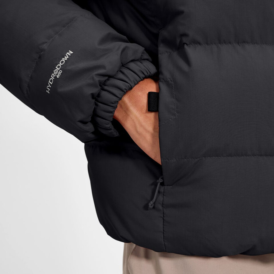 männer fulstow reversible down jacket - black die berghaus
