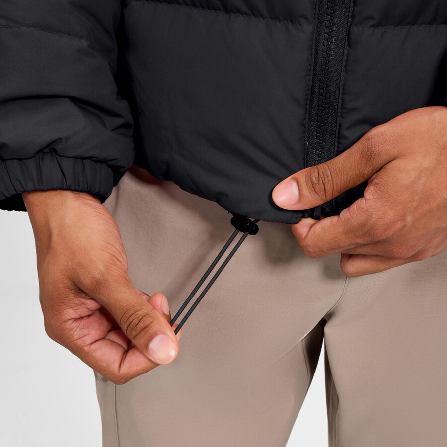 männer fulstow reversible down jacket - black die berghaus