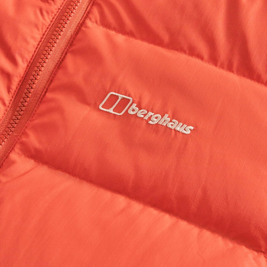 männer fulstow reversible down jacket - orangegrau berghaus