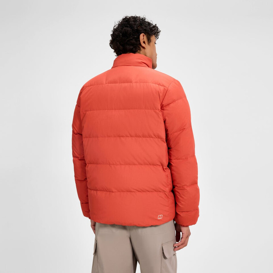 männer fulstow reversible down jacket - orangegrau berghaus
