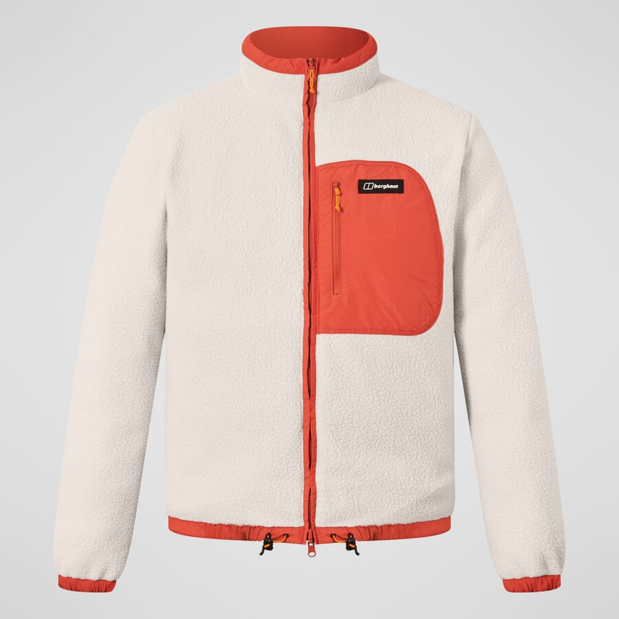 männer fulstow reversible down jacket - orangegrau berghaus