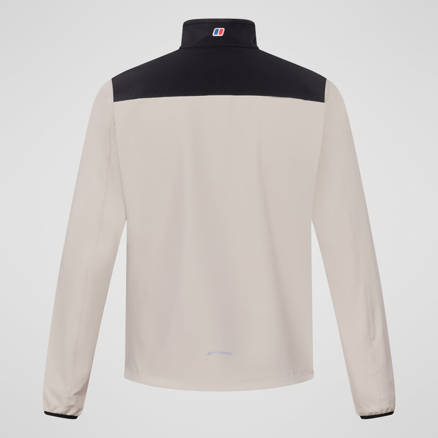 men s terrain trek half zip jacke - grauschwarz berghaus