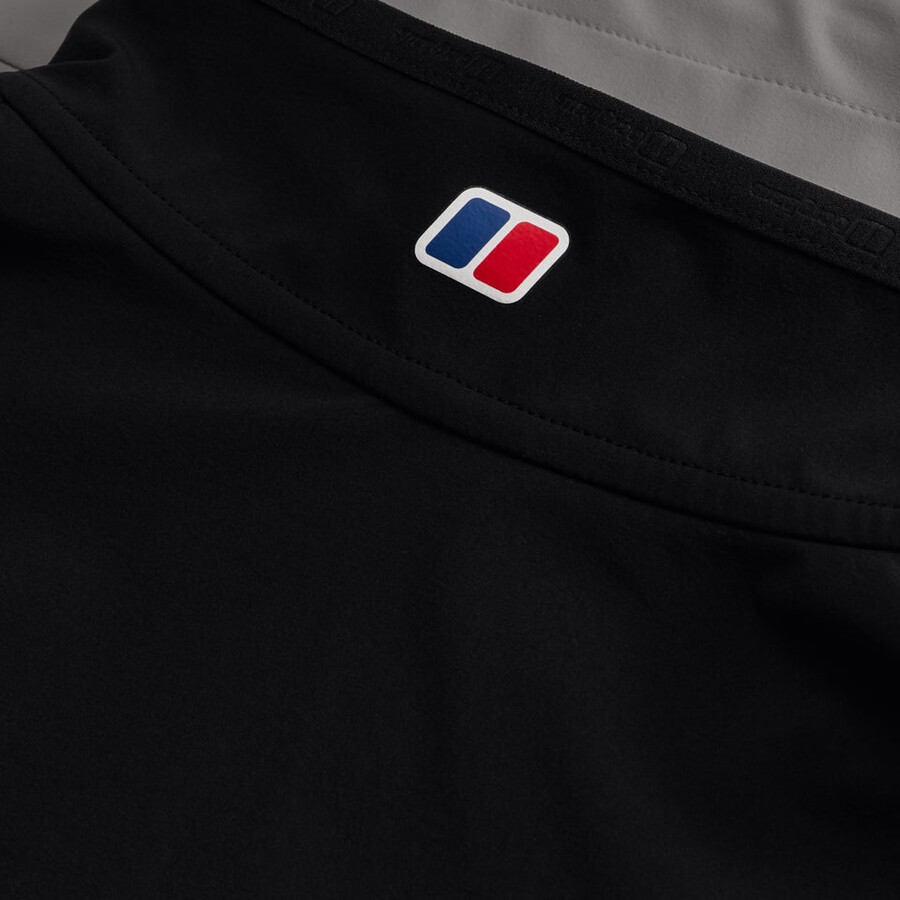 men s terrain trek half zip jacke - grauschwarz berghaus