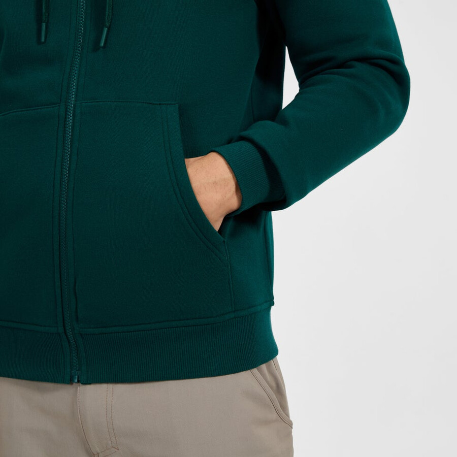 men s logo full zip hoodie - green berghaus