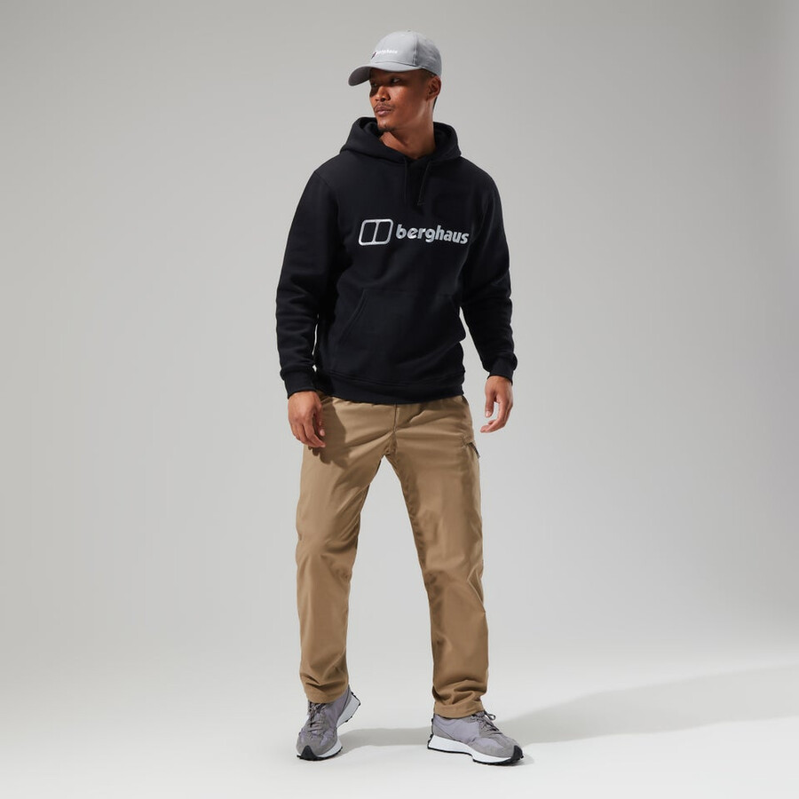 männer logo hoody black die berghaus