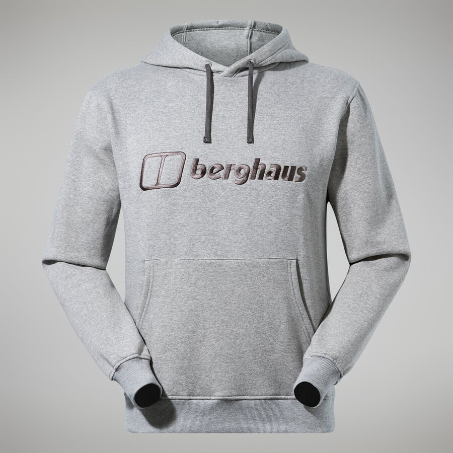 männer logo hoody dunkelgrau berghaus