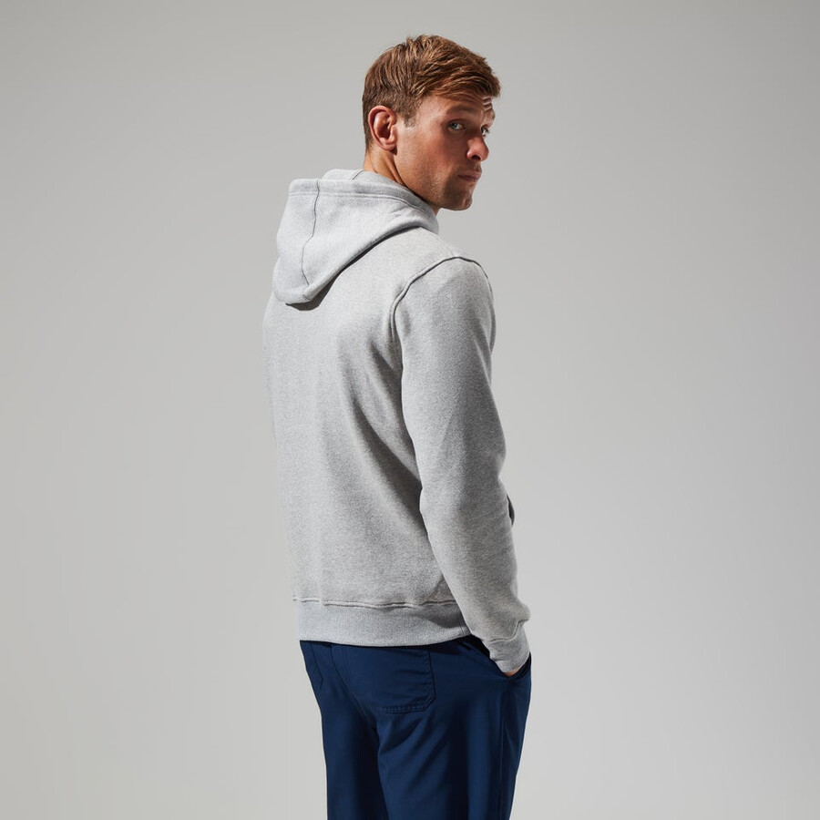 männer logo hoody dunkelgrau berghaus