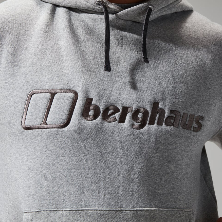 männer logo hoody dunkelgrau berghaus