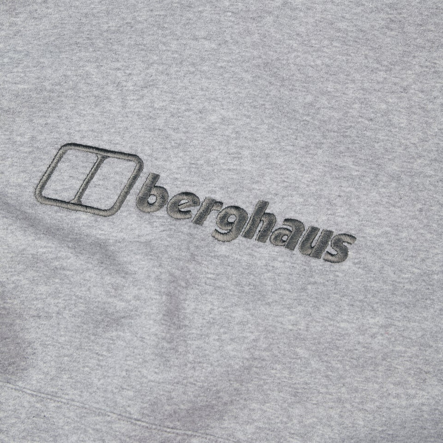 männer logo hoody dunkelgrau berghaus