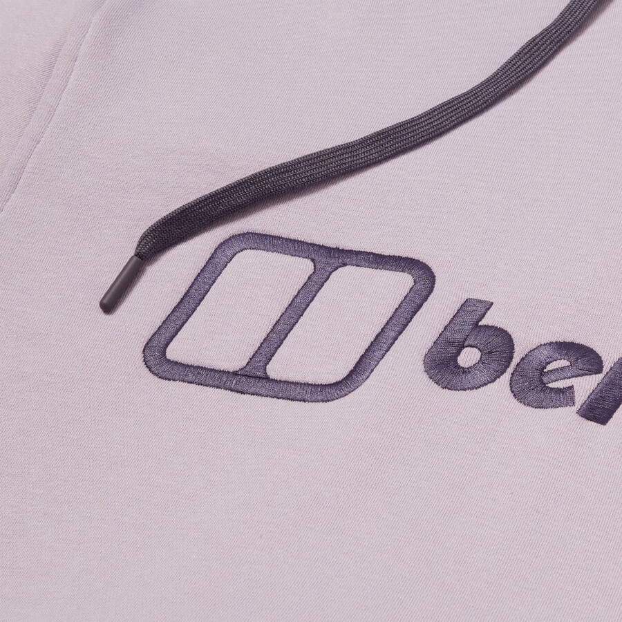 men s logo hoodie - purple berghaus
