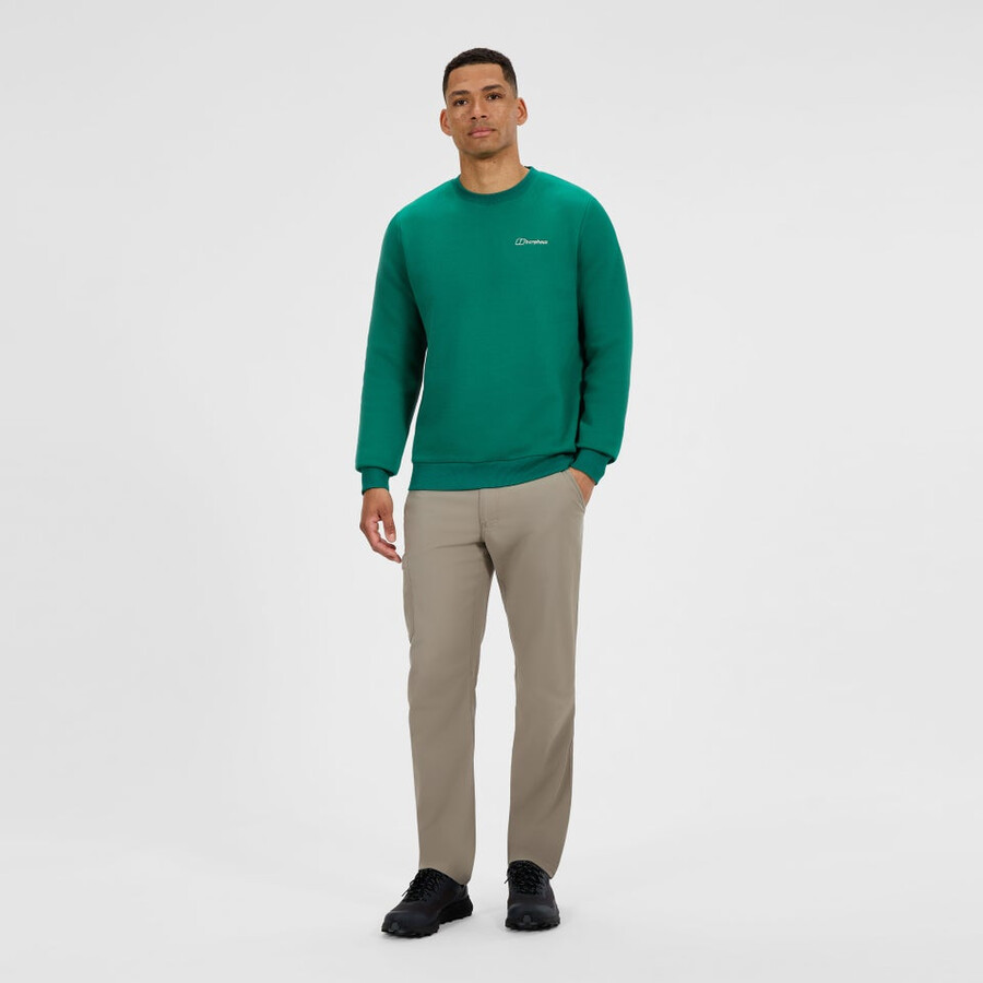 men s logo crew sweater - green berghaus