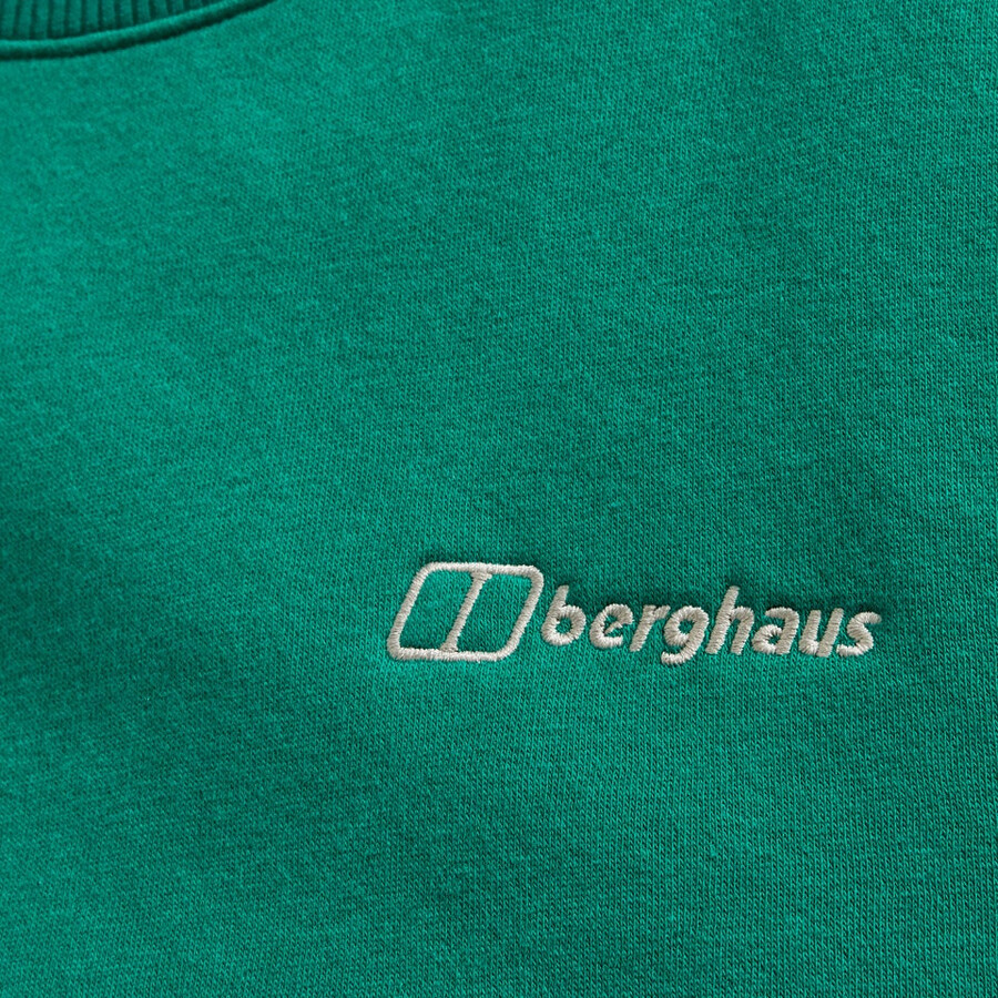 men s logo crew sweater - green berghaus