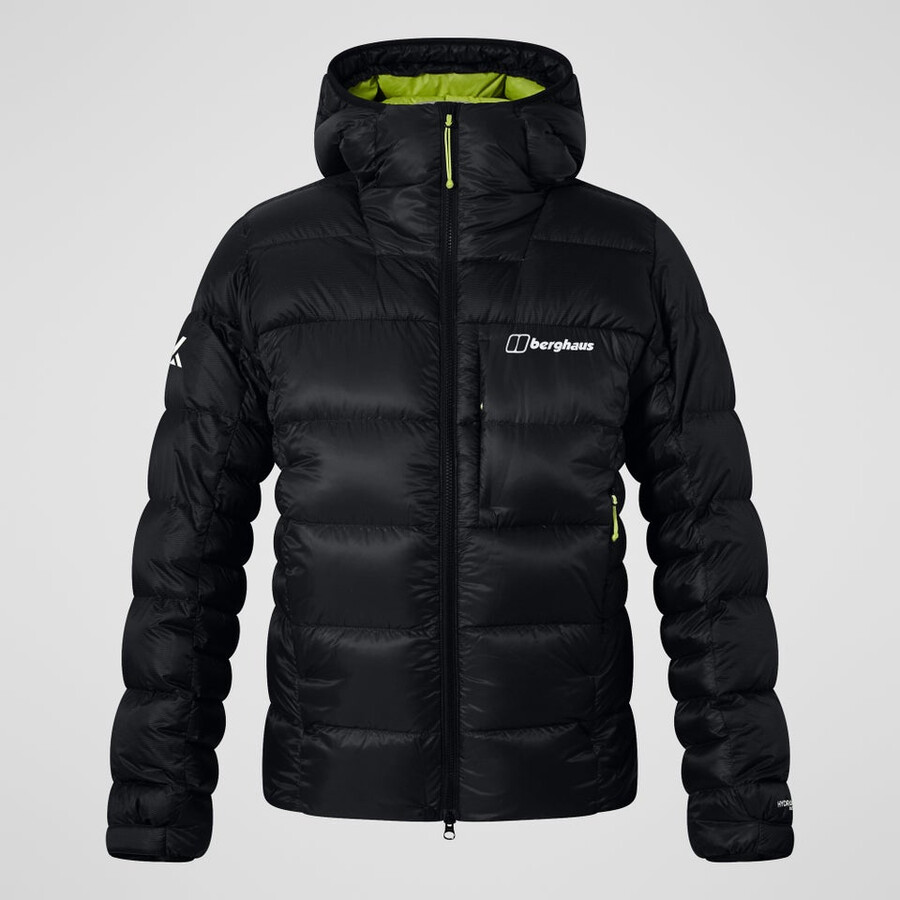 men s mtn arete ultra-down-hoody - schwarz berghaus