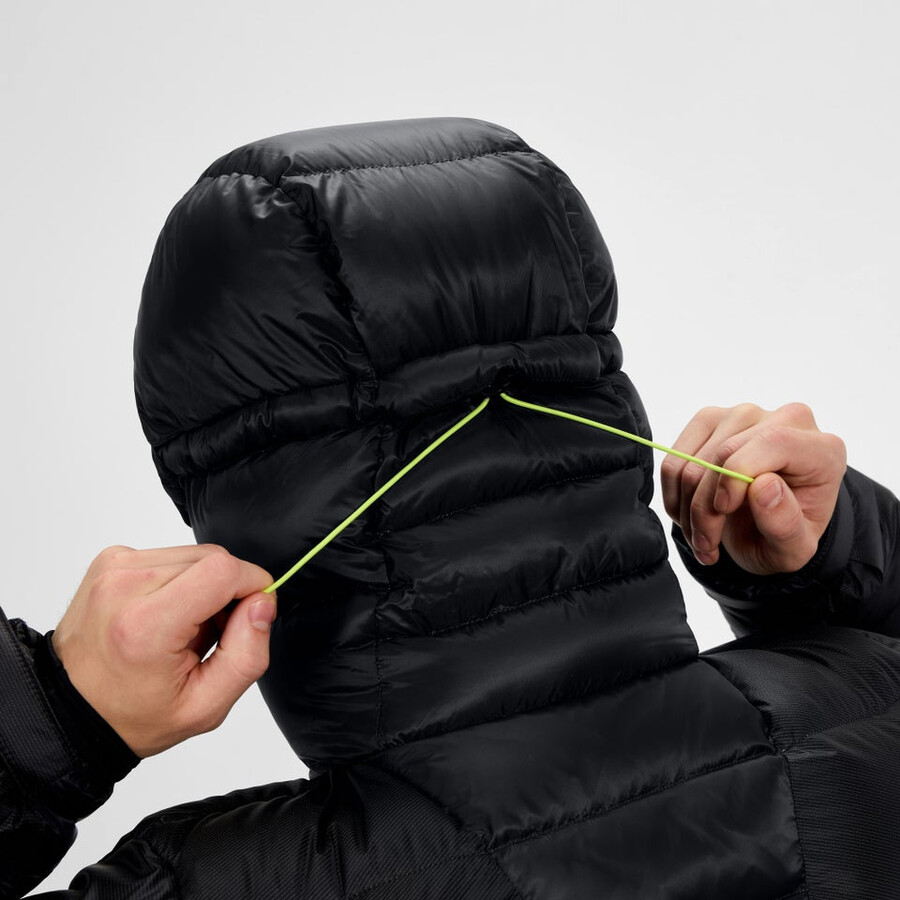men s mtn arete ultra-down-hoody - schwarz berghaus
