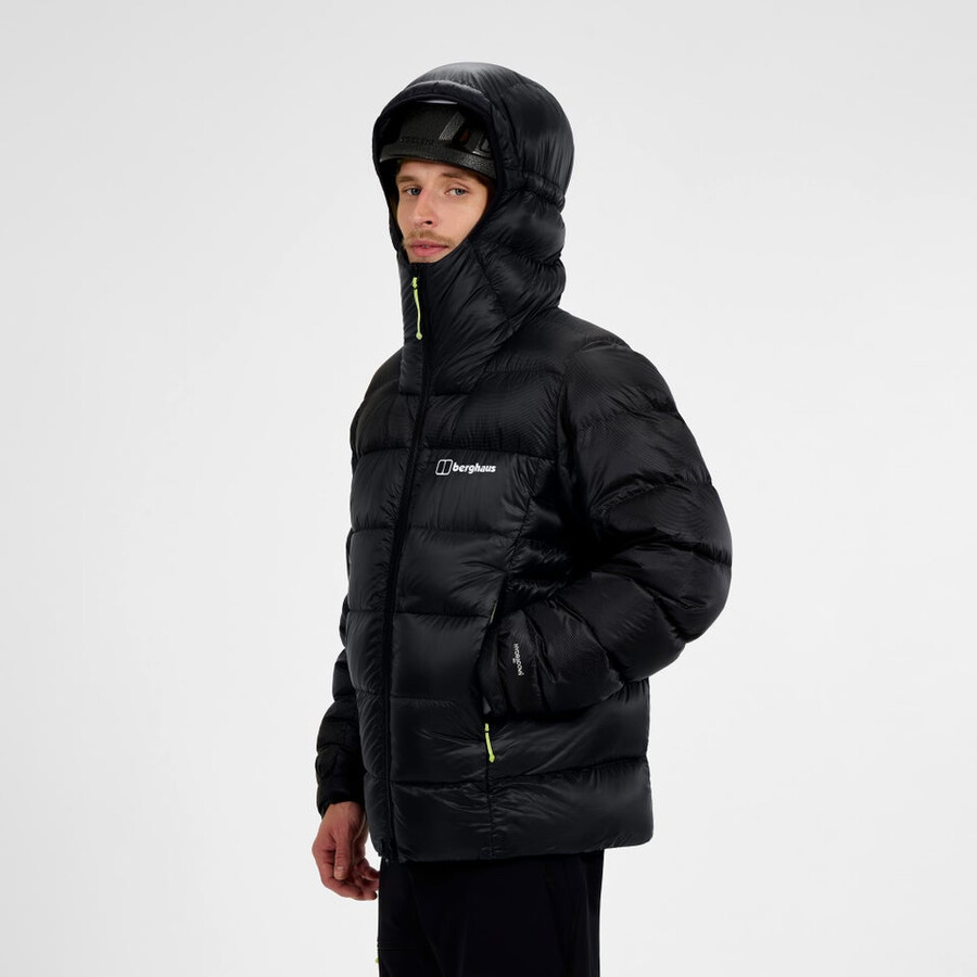 men s mtn arete ultra-down-hoody - schwarz berghaus