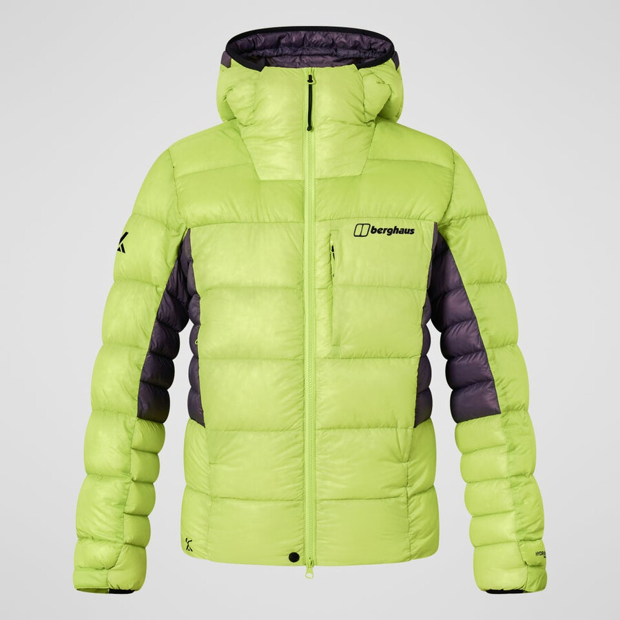 men s mtn arete down hoody ultra - gelblila berghaus