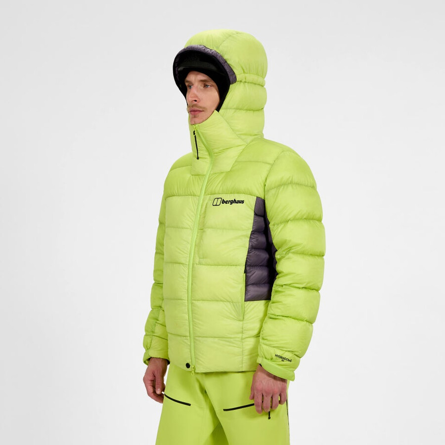 men s mtn arete down hoody ultra - gelblila berghaus