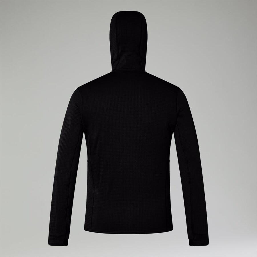 männer s ridge-hiker hooded jacket - schwarz berghaus