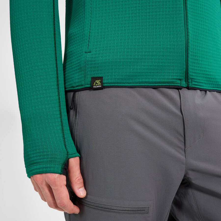 männer s ridge-hiker hooded jacket - greenblack die berghaus