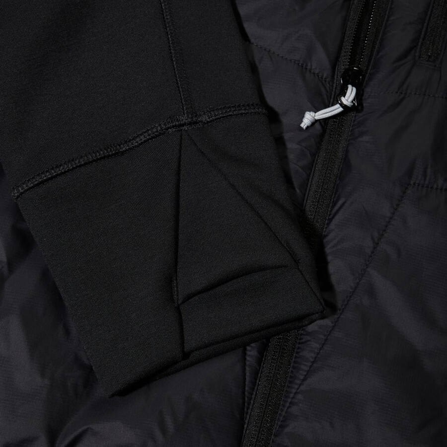 männer trawden hybrid hooded jacket - schwarz berghaus