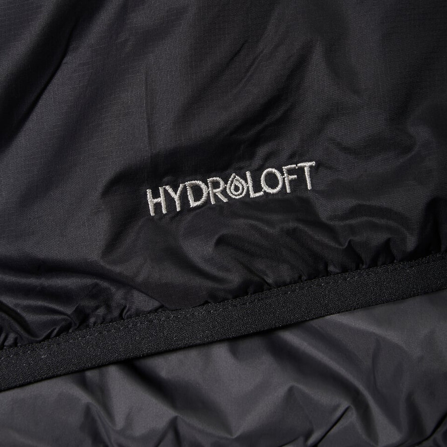 männer trawden hybrid hooded jacket - schwarz berghaus