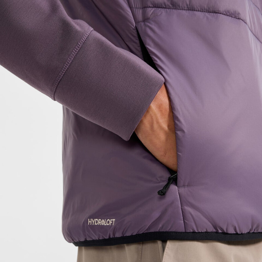 männer trawden hybrid hooded jacket - purple berghaus