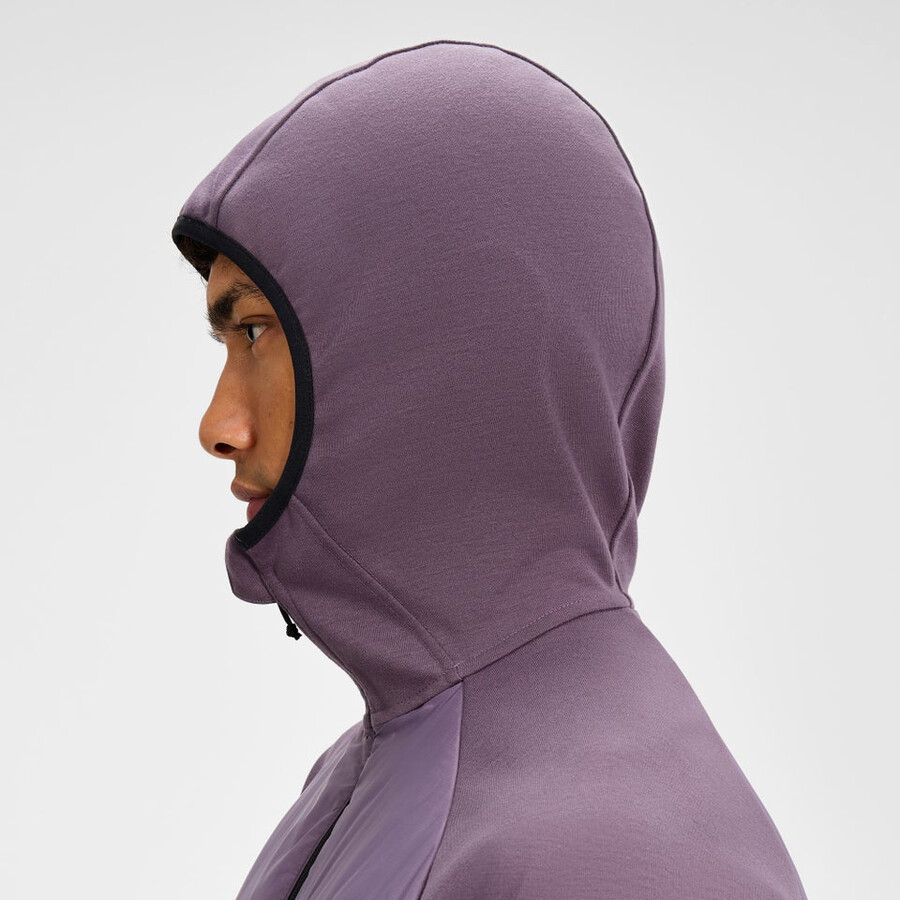 männer trawden hybrid hooded jacket - purple berghaus
