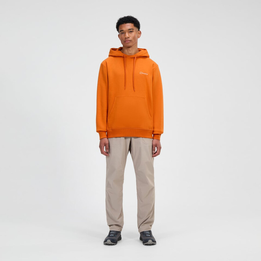 männer auseinandergesetzt hoody - orange berghaus