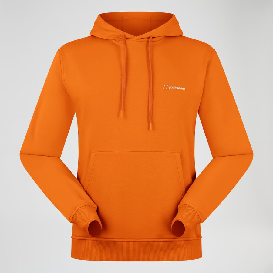 männer auseinandergesetzt hoody - orange berghaus
