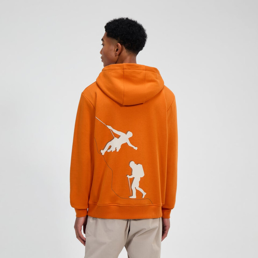männer auseinandergesetzt hoody - orange berghaus