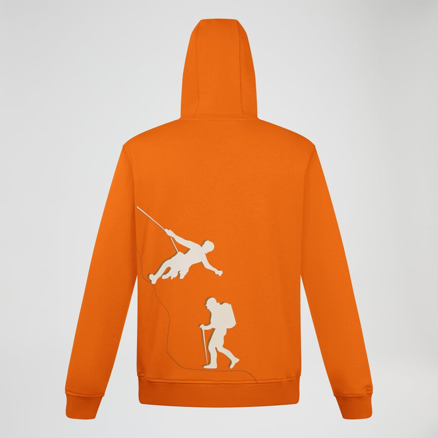 männer auseinandergesetzt hoody - orange berghaus