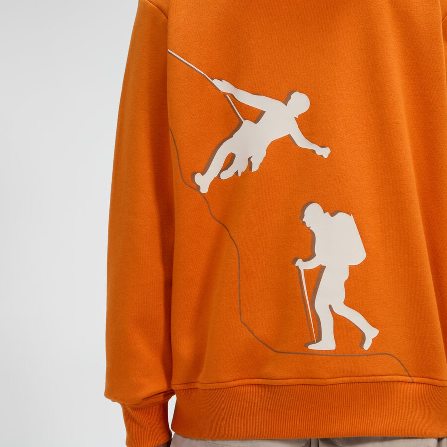 männer auseinandergesetzt hoody - orange berghaus