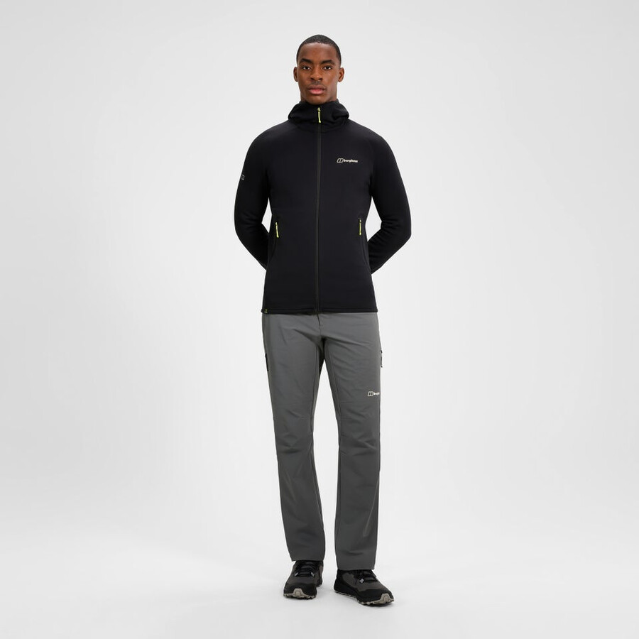 men s kinetic powerstretch hoody - schwarz berghaus