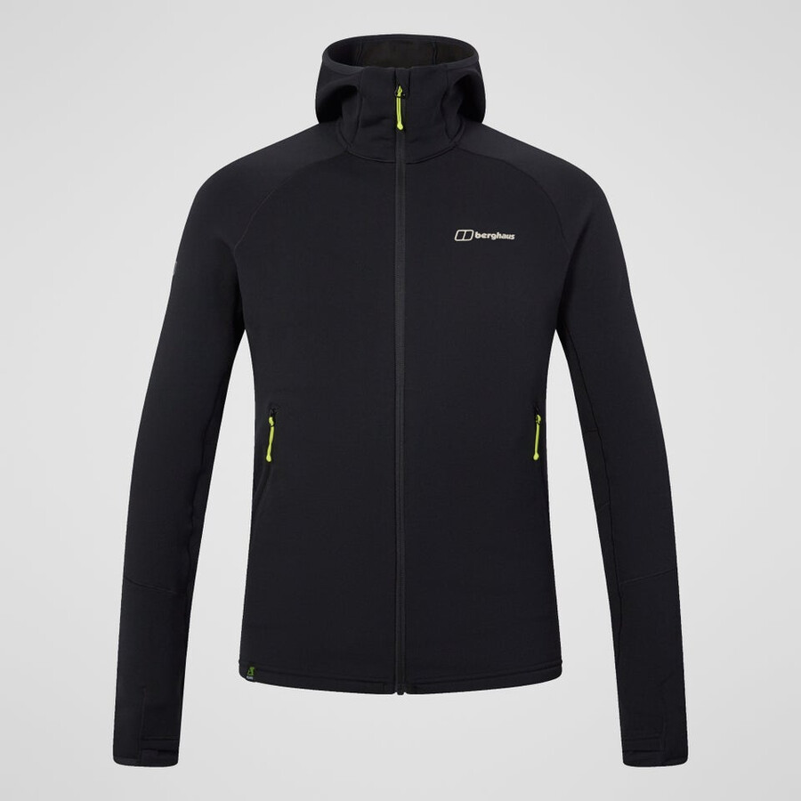 men s kinetic powerstretch hoody - schwarz berghaus