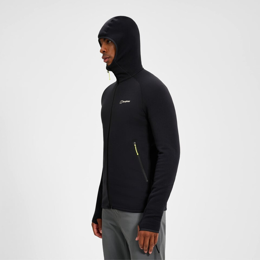 men s kinetic powerstretch hoody - schwarz berghaus