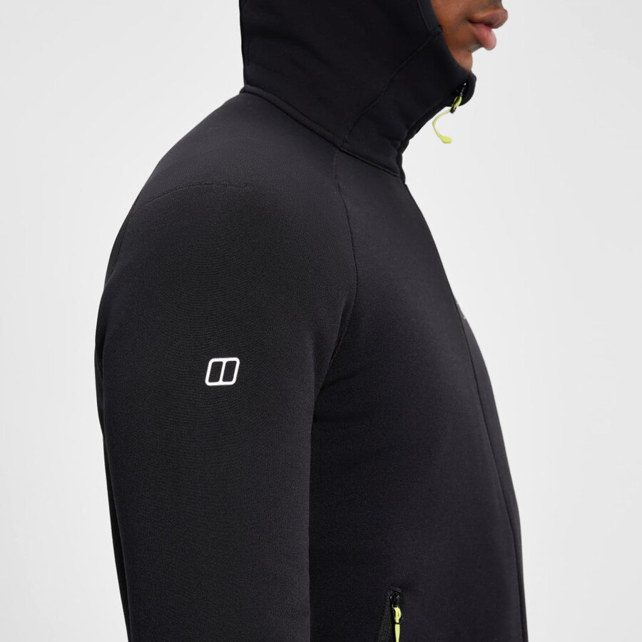 men s kinetic powerstretch hoody - schwarz berghaus
